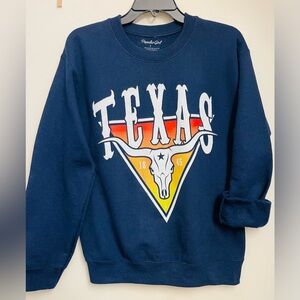 Popular Girl Texas Sweatshirt, Navy, Small